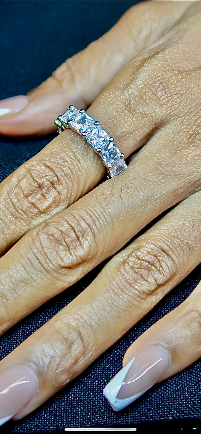 "Taylor" .925 Sterling Silver Square CZ Ring