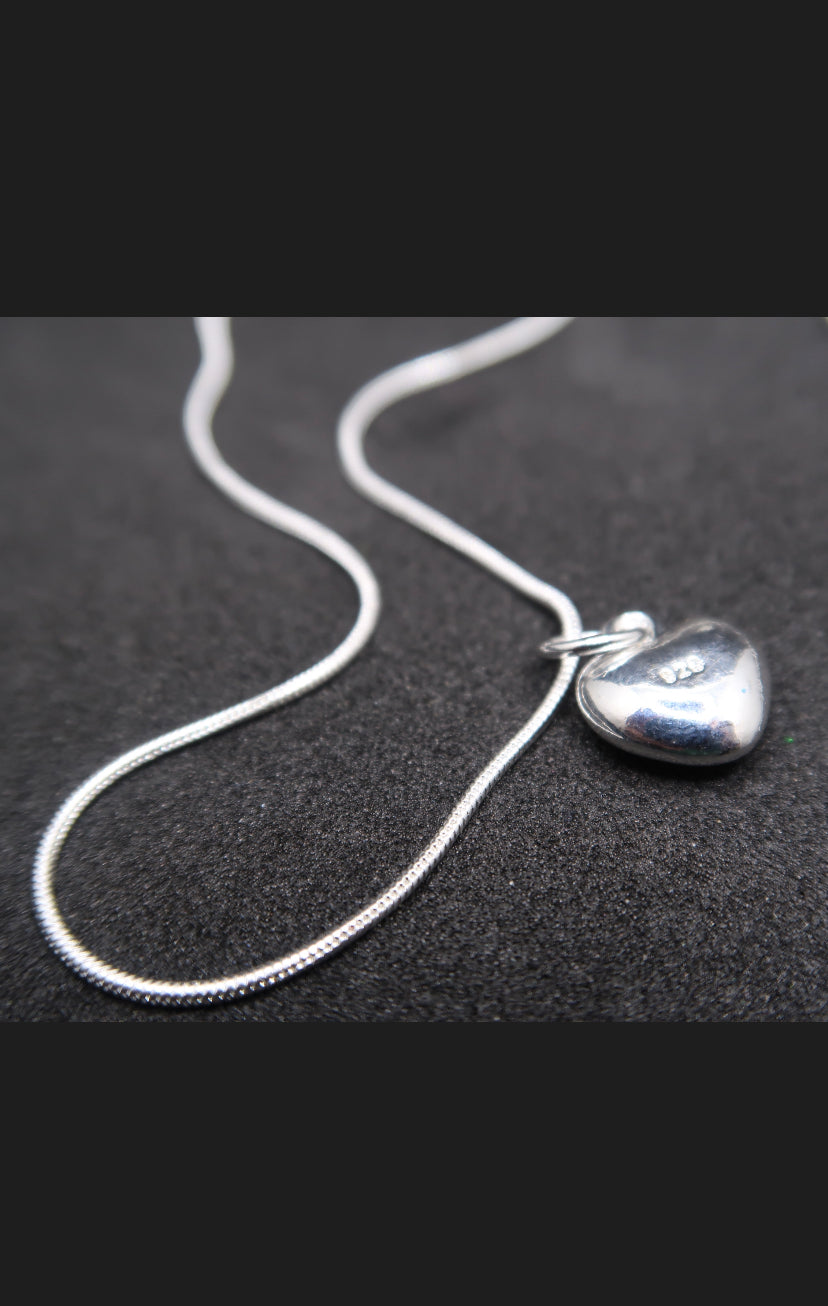 "GINA" Heart Necklace .925 Sterling Silver