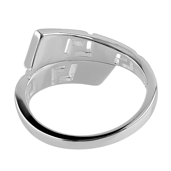 "Mother Of Pearl" Sterling Silver Unique Pattern Ring