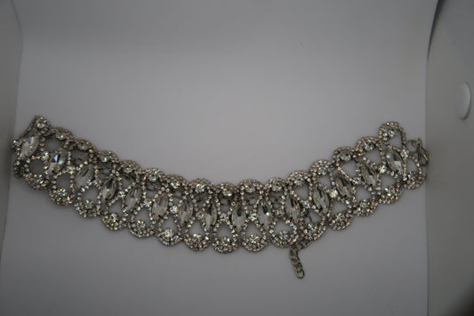 "Bling Bling" Silver & CZ Choker Necklace