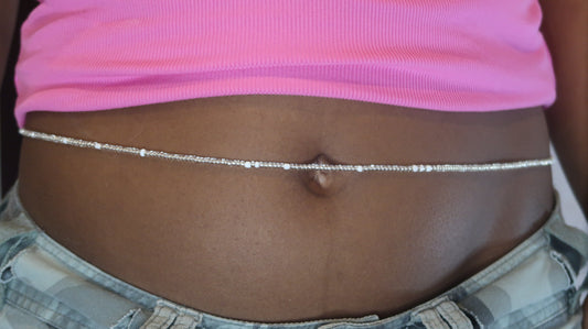 WAIST BEADS, WHITE