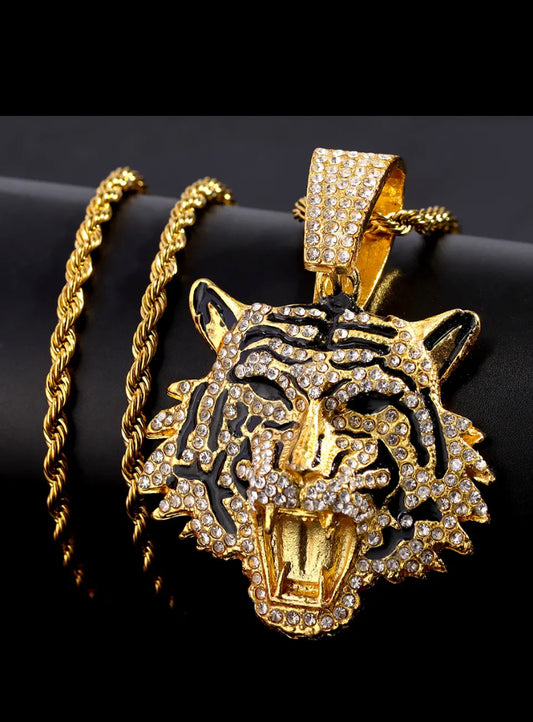 "Enzo" Iced Out Tiger Pendant