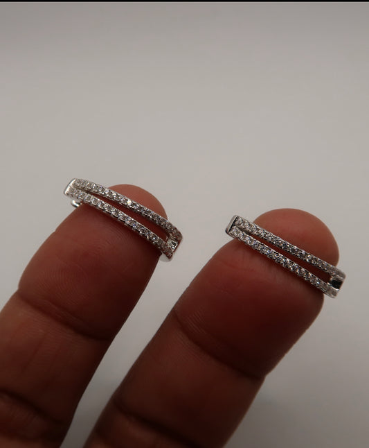 Silver Cz Earrings