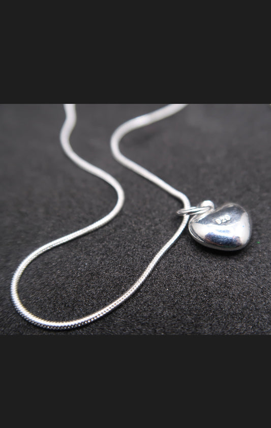 "GINA"  Heart Necklace .925 Sterling Silver