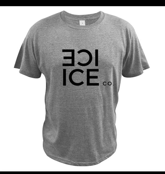 "ICE ICE" Grey Short Sleeve Logo