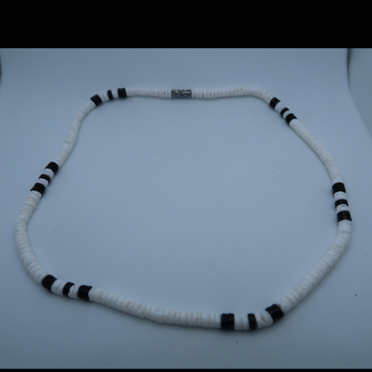 "Puka" Natural Black & White Shells