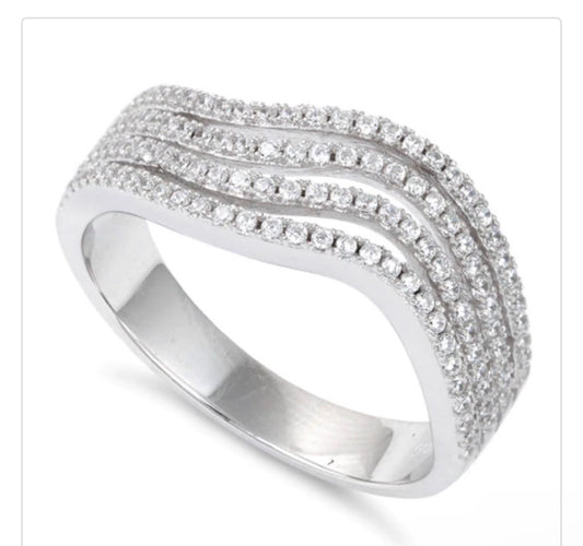 Sterling Silver Way CZ Ring